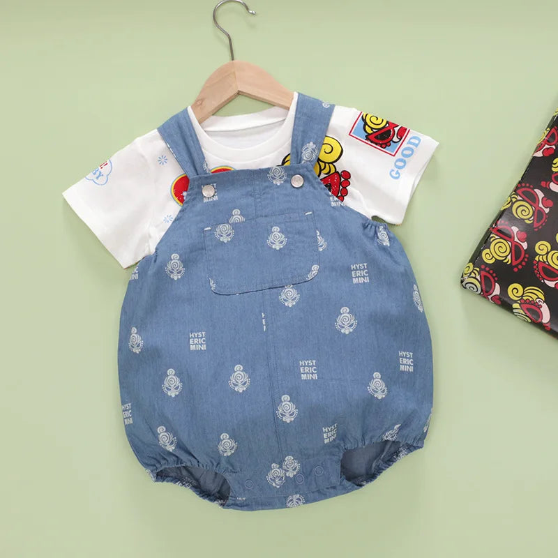 Baby Boy Clothes Summer New Girls Cute Black Super Bib Pants