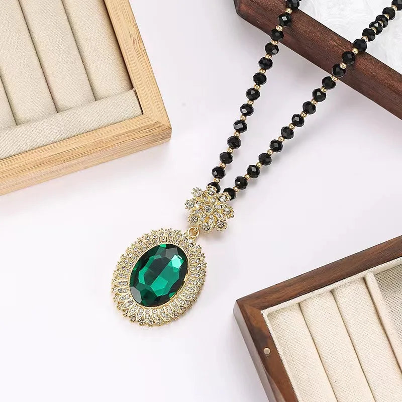 Fashion Pearl Chain Sweater Chain Women Temperament Versatile Pendants Autumn Winter Long Ethnic Styles Necklace Jewelry