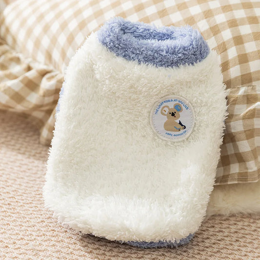 Winter Dog Clothes Fleece Dog Coat Solid Puppy Hoodies Chihuahua Sweatshirt Bichon Yorkie Clothing Dog Warm Vest Pet Pullover