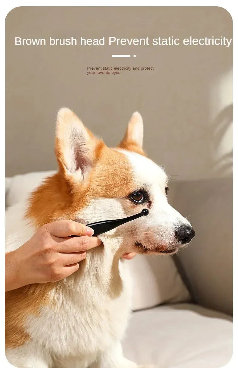 1-20PCS Pet Tear Stain Removal Brush Eye Cleaning Tool Tear Stain Powder Brush Eye Poo Brush for Dog Cat Grooming Makeup Use