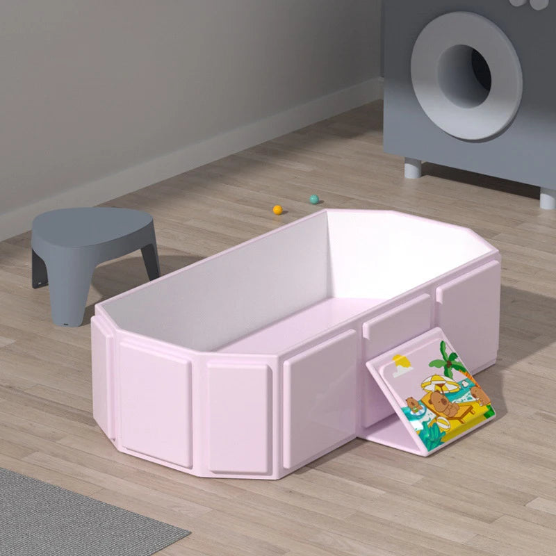 1pc Kids portable thick folding bathtub, Can be used  sitting or lying, for 0-8 years old children newborns suitable for travel