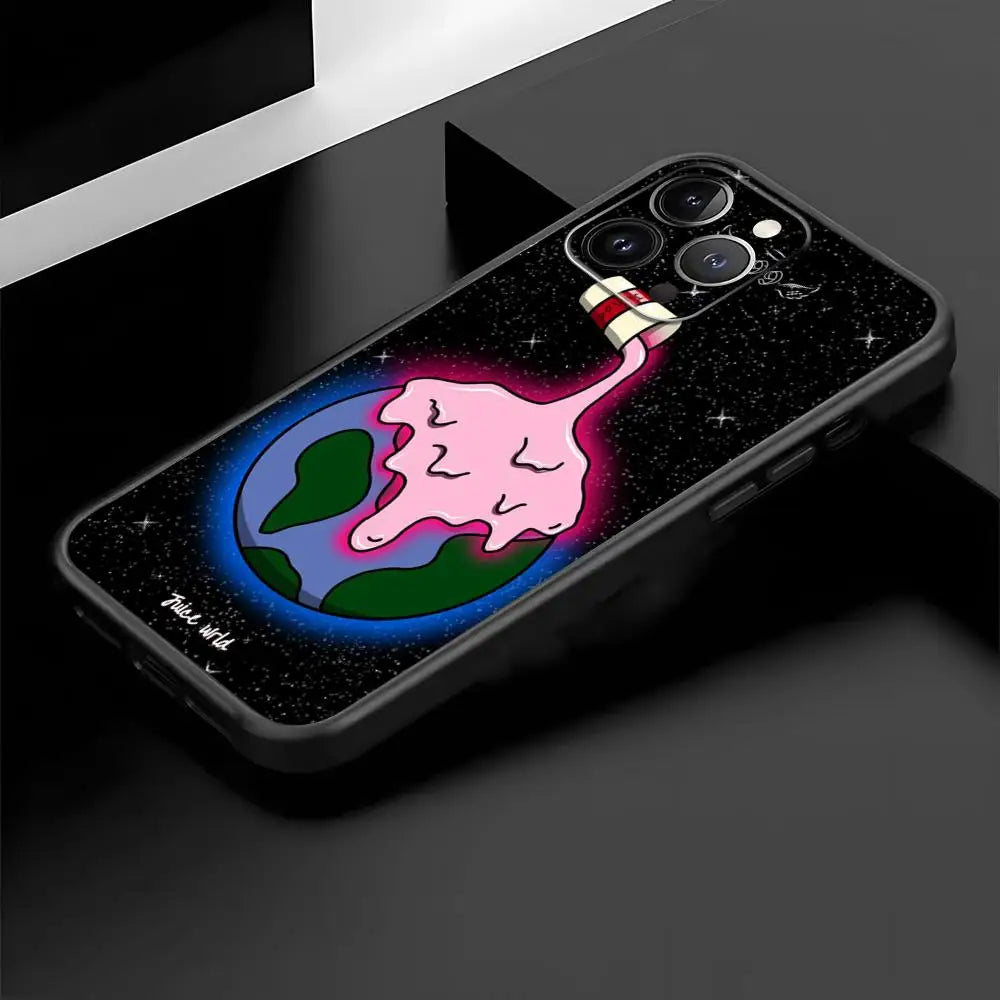 Juice cool 999 wrld fashion design ins Phone Case For iPhone 16 16e 15 14 13 12 11 Plus Mini Pro Max Soft black Shockproof Cover