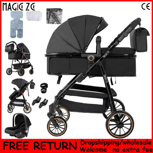 3-in-1 Baby Stroller Convertible Car Seat Carrier Newborn