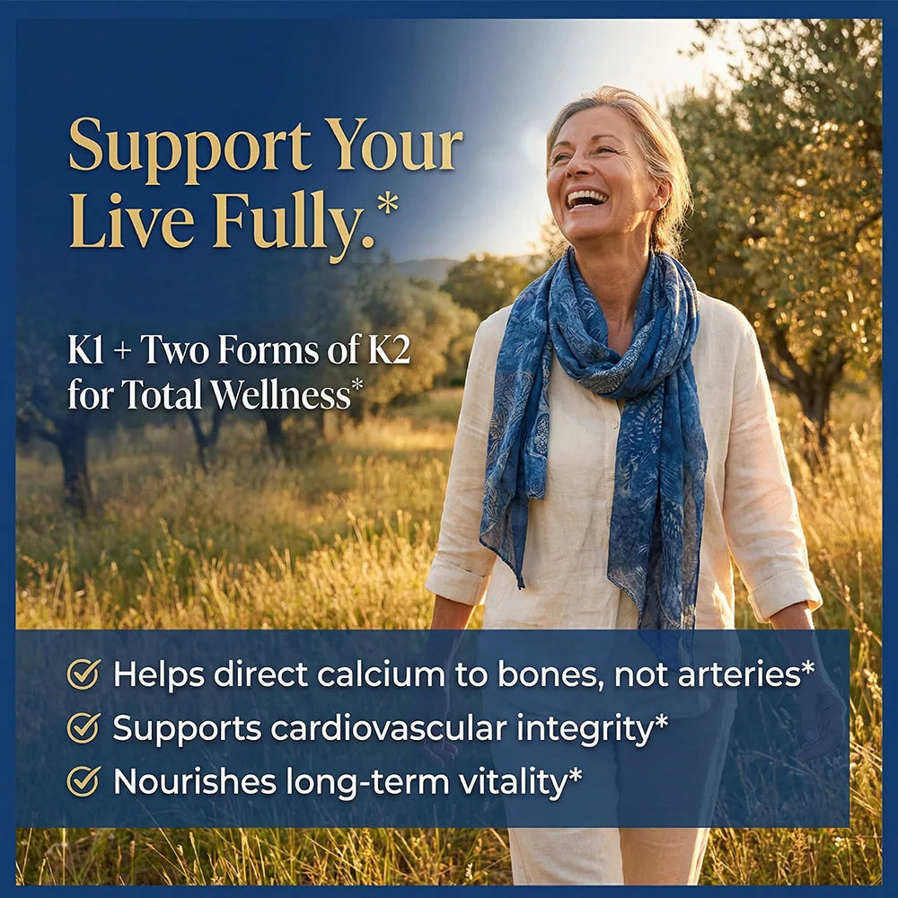 Vitamin K2 (MK-4 & MK-7) Capsules, High Absorption Supplement for Bone Density, Teeth, Joint, Cardiovascular & Immune Health
