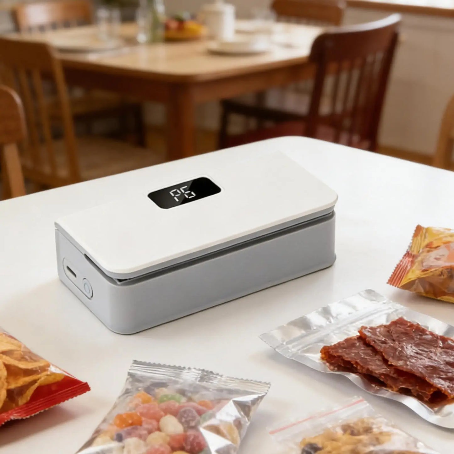 6-Mode Rechargeable Magnetic with Cutter Mini Sealer Electric Handheld Sealer Machine for Home Kitchen Restaurant Snack Chip