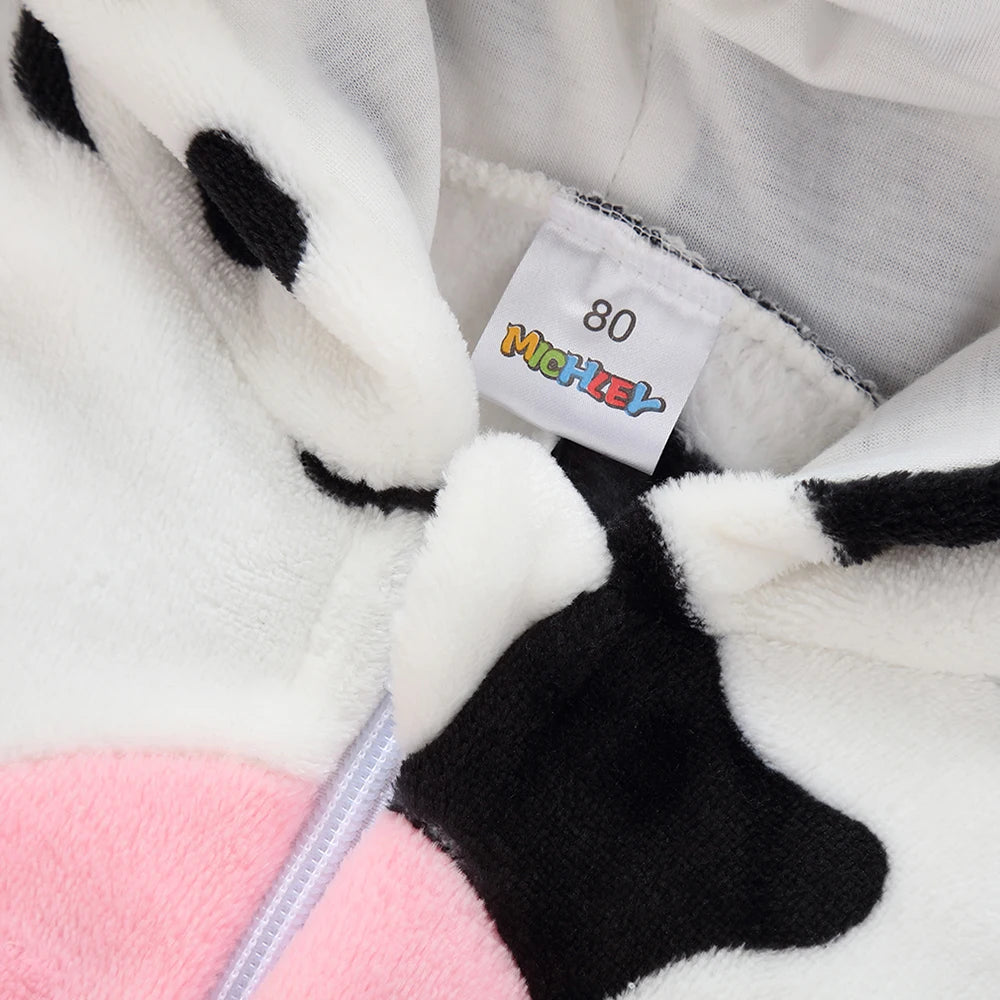 Autumn Winter Cartoon Style Winter Long Sleeve Baby Boys Girls Rompers Toddler Kids Playsuit Jumpsuits Baby Clothes Child Onesie