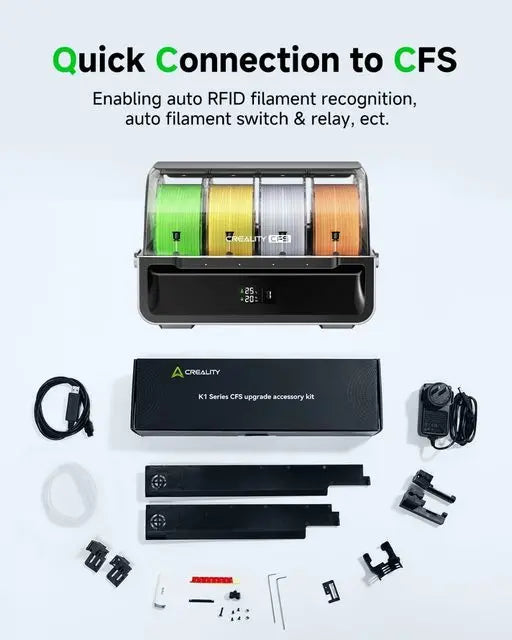 Creality K1 Max / K1C CFS Upgrade Kit for K1MAX, K1C, K1, K1 SE 3D Printer Upgrade Multi-Color Printing Quick Connection To CFS