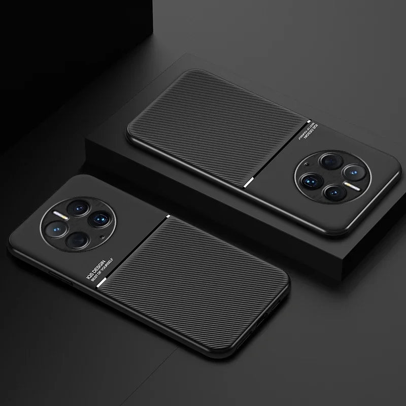 For Huawei Mate 50 Pro Case Car Magnetic Leather Cover Soft Frame Funda On For Mate 50 Pro Mate50 Pro Phone Cases Capa