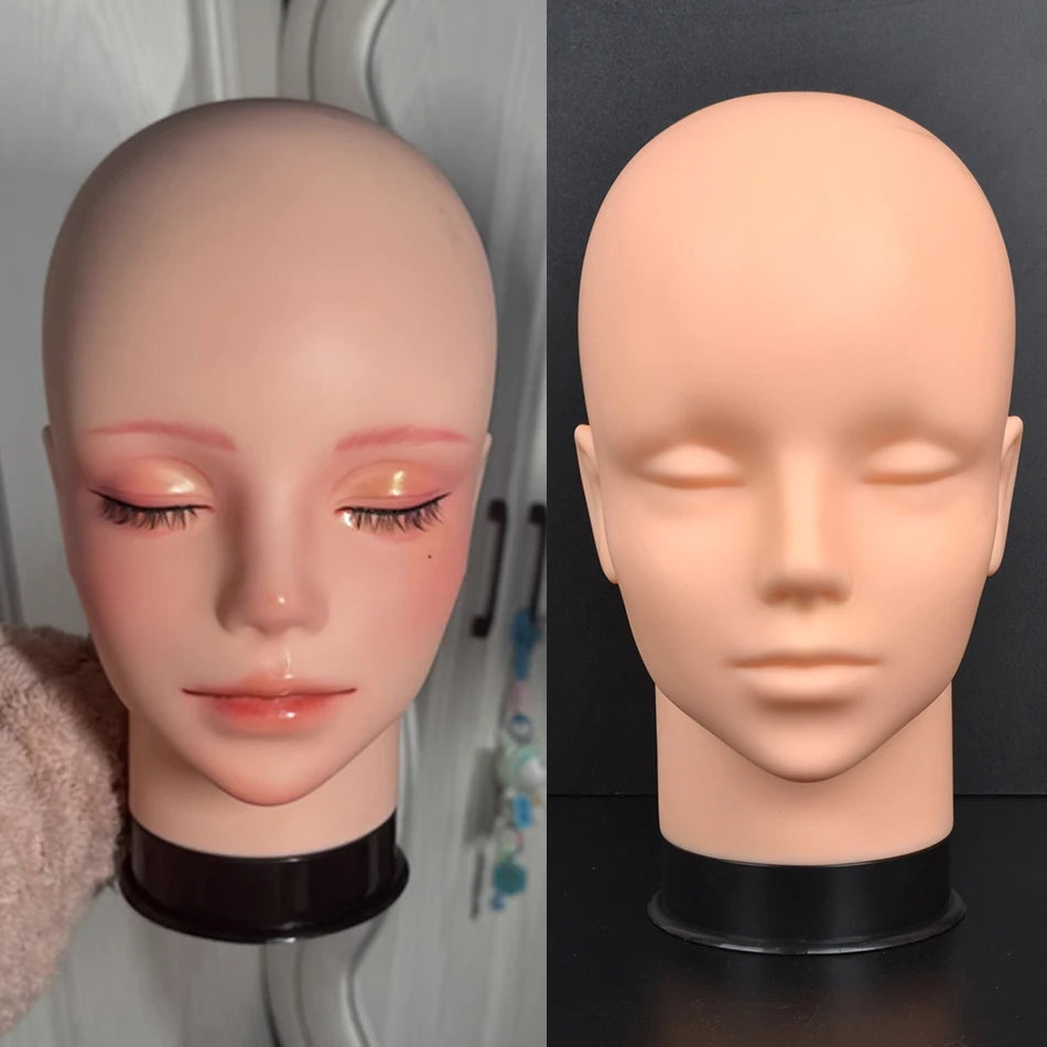 Mannequin Head Wig Stand With Adjustable Wig Tripod Stand Holder For Wigs Making Display With T Pins/Wig Cap Training Practice
