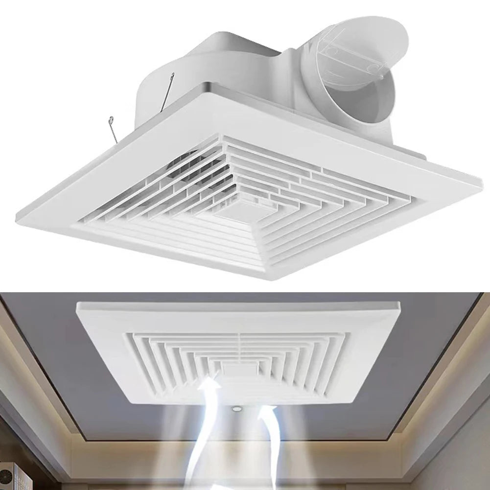 Ceiling Exhaust Fan for Kitchen Bathroom Powerful Airflow Strong Suction Silent Ventilation Fan with Energy Saving Copper Motor
