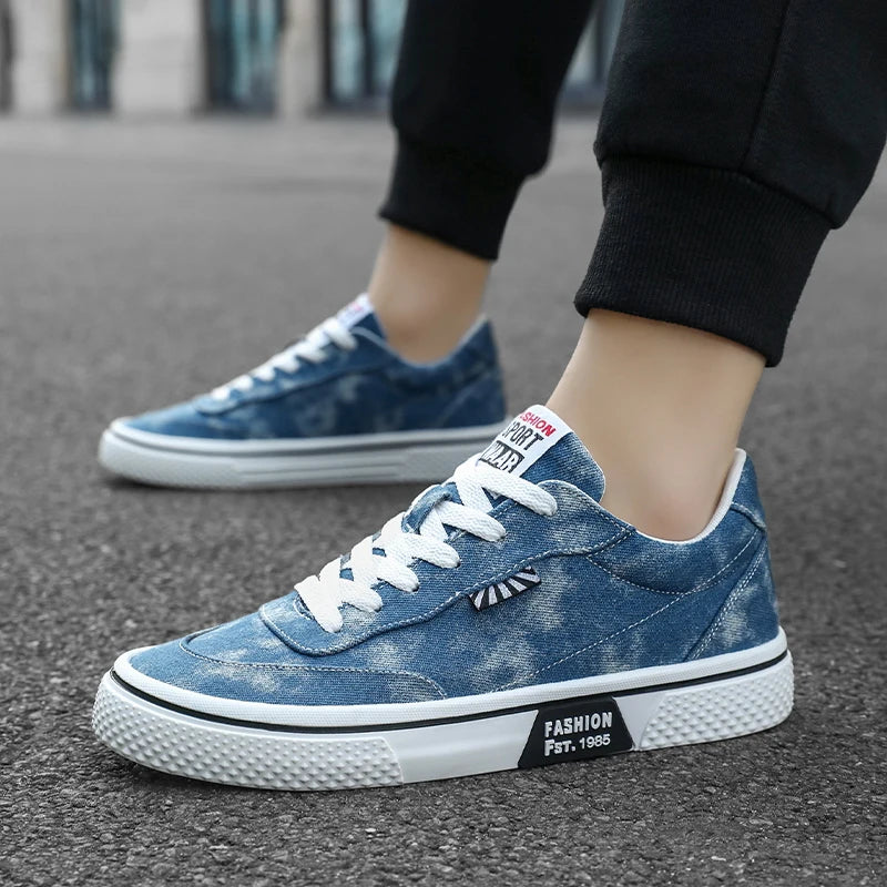 Men's canvas shoes large size fashion casual sports shoes men's platform light breathable men's outdoor running shoes