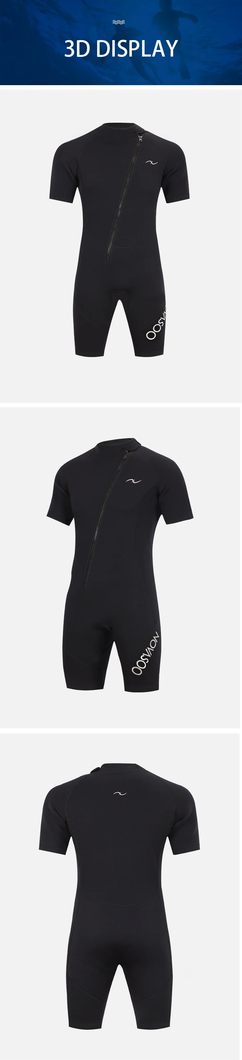 Wetsuit 3mm wetsuit Surf Suit Short Sleeve Swimwear  Scuba Diving Suit Spearfishing Swimsuits Rash Guards Men Women