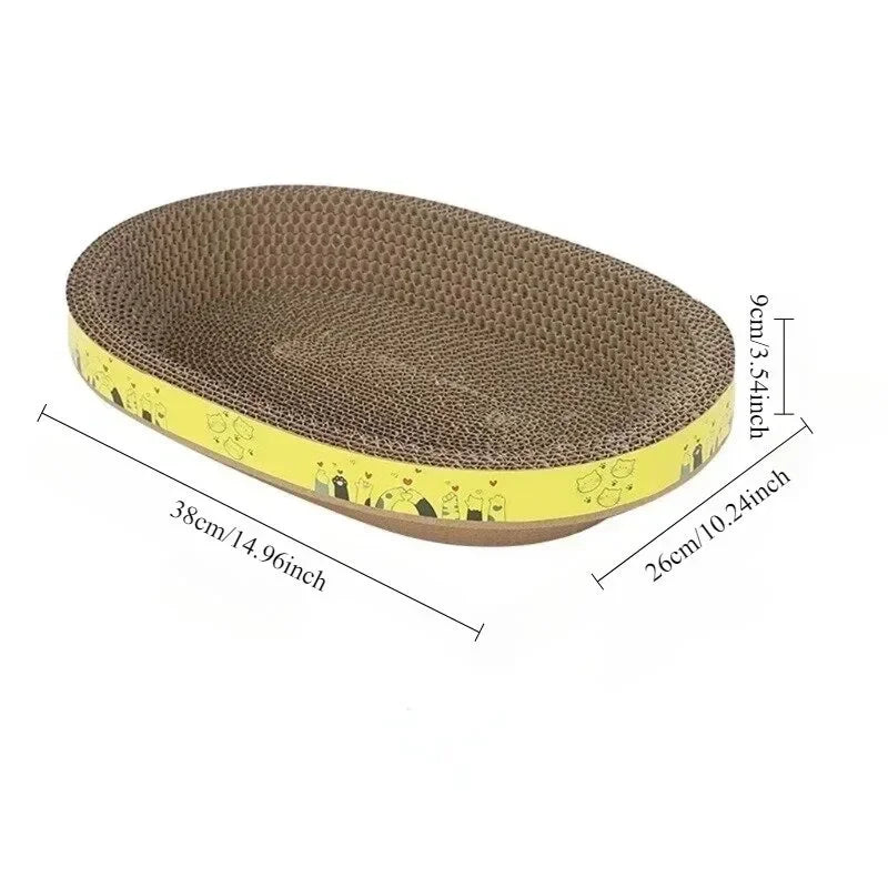 Cat Scratching Board Protect Furniture Grinding Claw Toys Round Oval Corrugated Paper Wear-resistant Cat Nest Scratching Board