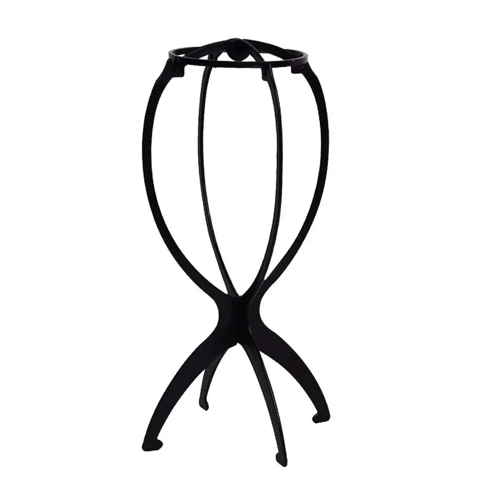 Portable Folding Wig Stand, Plastic Mannequin Head Holder for Hat & Hair Display   Adjustable 36x16Cm Wig Display Tool