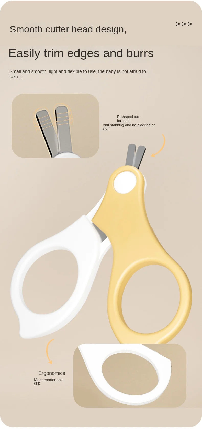 Baby Nail Clippers Newborn Baby Nail Clippers Set Children's Nail Care Supplies Anti-pinch Nail Clippers