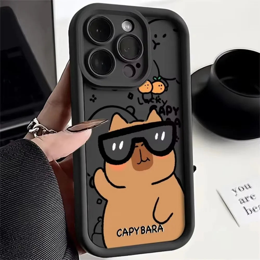 Cute Capybara Phone Case For Xiaomi Redmi Note 14 13 12s 12 11 10 9s 9 8 7 A5 Pro Plus 4G 5G Soft TPU Back Cover
