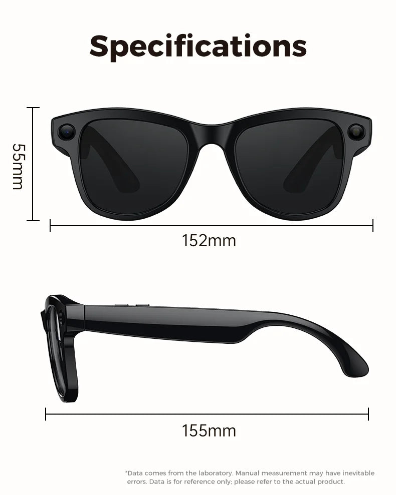 2026New 8MP 4K HD Camera AI Glasses Men 3600mAh Power Bank 32G Memory 160+ Translation Glasses Waterproof Smart Sunglasses Women