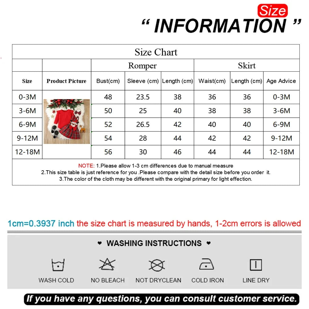 Prowow Baby Girls Christmas Outfits Set Red Bodysuit+Plaid Deer Suspender Dress Set 3pcs My First New Year Costume For Baby 2026