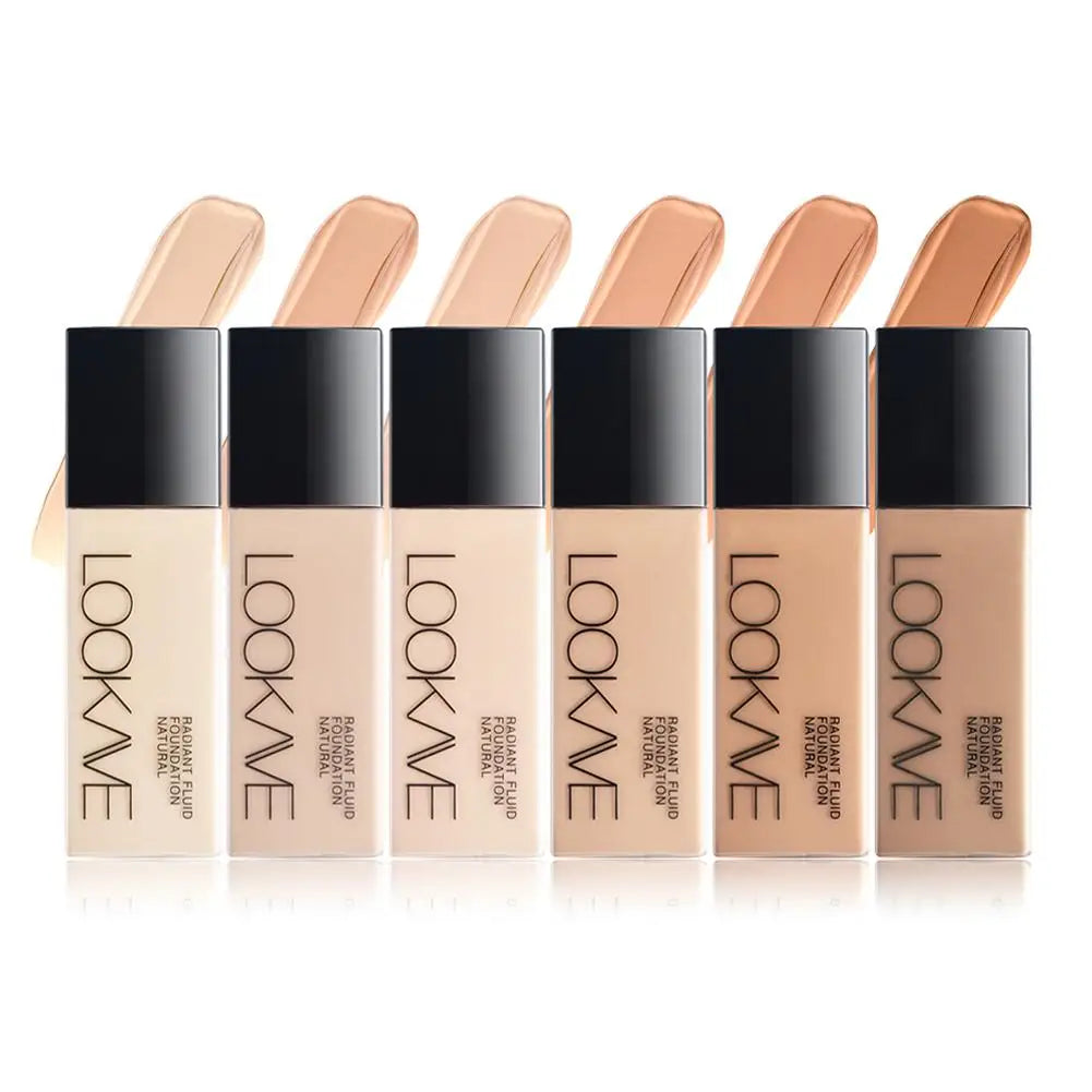 LOOKAVE Liquid Foundation Long Lasting Full Coverage Matte Cream CC Foundation Makeup Concealer Natural Liquid Base Moistur U1W8
