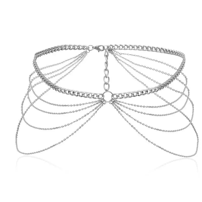39BD Sexy Women Beach Jewelry Waistchain Personality Chain Body Chain Decor
