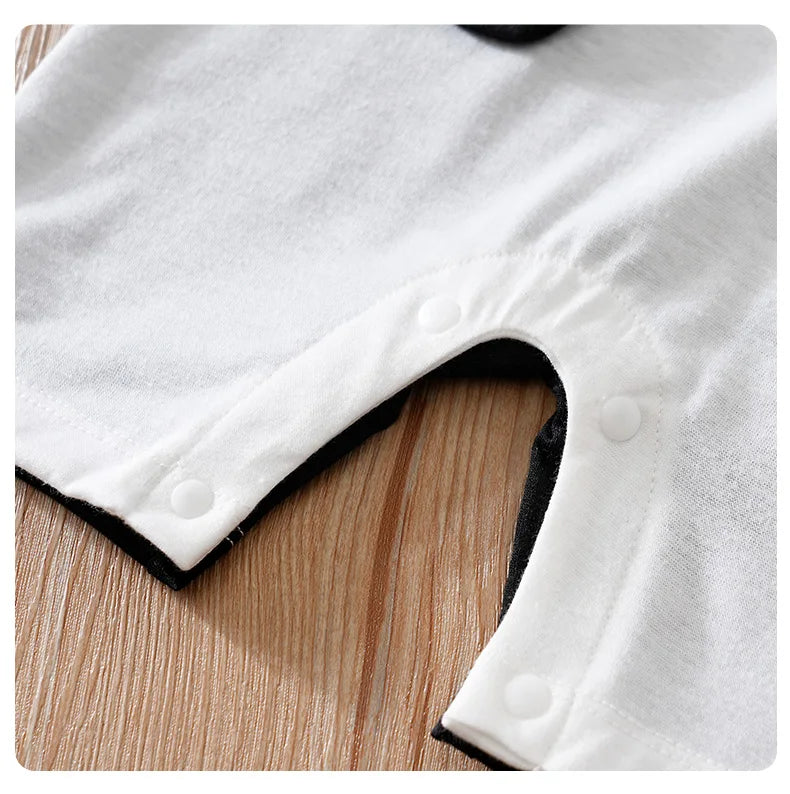 Baby Clothes Cute Cartoon Penguin Comfortable Soft Boy And Girl Summer Round Neck Short Sleeved Baby Jumpsuit