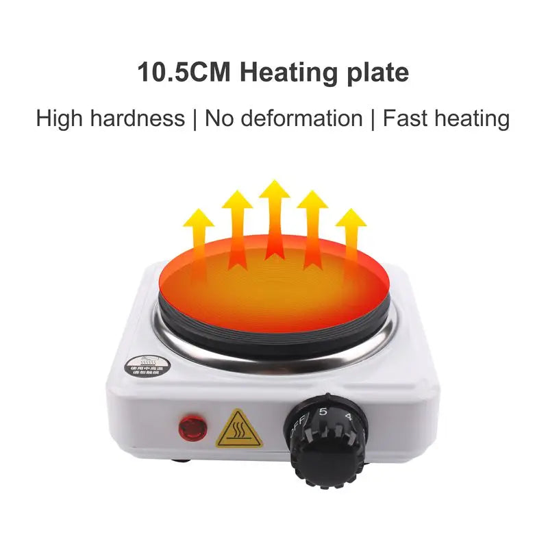 DMWD 110V Electric Hot Plate Mini stove Coffee Heater Milk Tea Mocha Heating Stove Cooking Pot Oven Small Furnace Cook US plug