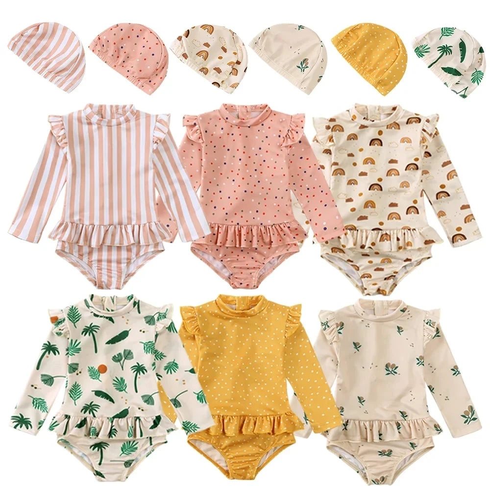 2026 Summer Kids Girls Swim Wears Baby Girl Set Beach Seaside Clothes 9M-8T Sister Swimming Suits Fashion Sunbeach Swimsuit