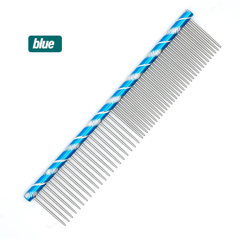 Dog Comb Long Thick Hair Fur Removal Cleaning Brush Stainless Steel Lightweight Pets Cat Grooming Combs for Dogs 16/19/20/25cm