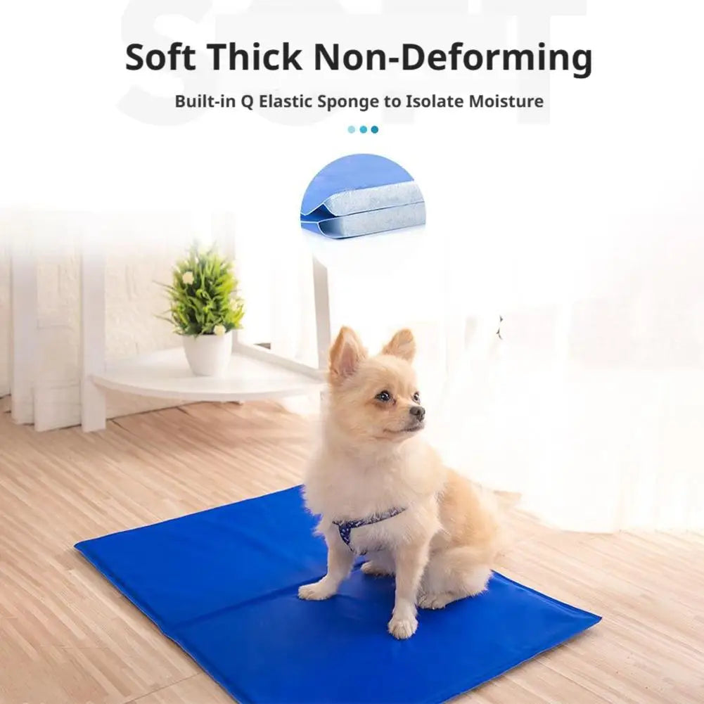 Summer Chill Pad Pet Ice Bed Mats Cushion Dogs Cats Summer Cooler Sleeping Pad Heat Relief Cooling Sponge Gel Pet Supplies
