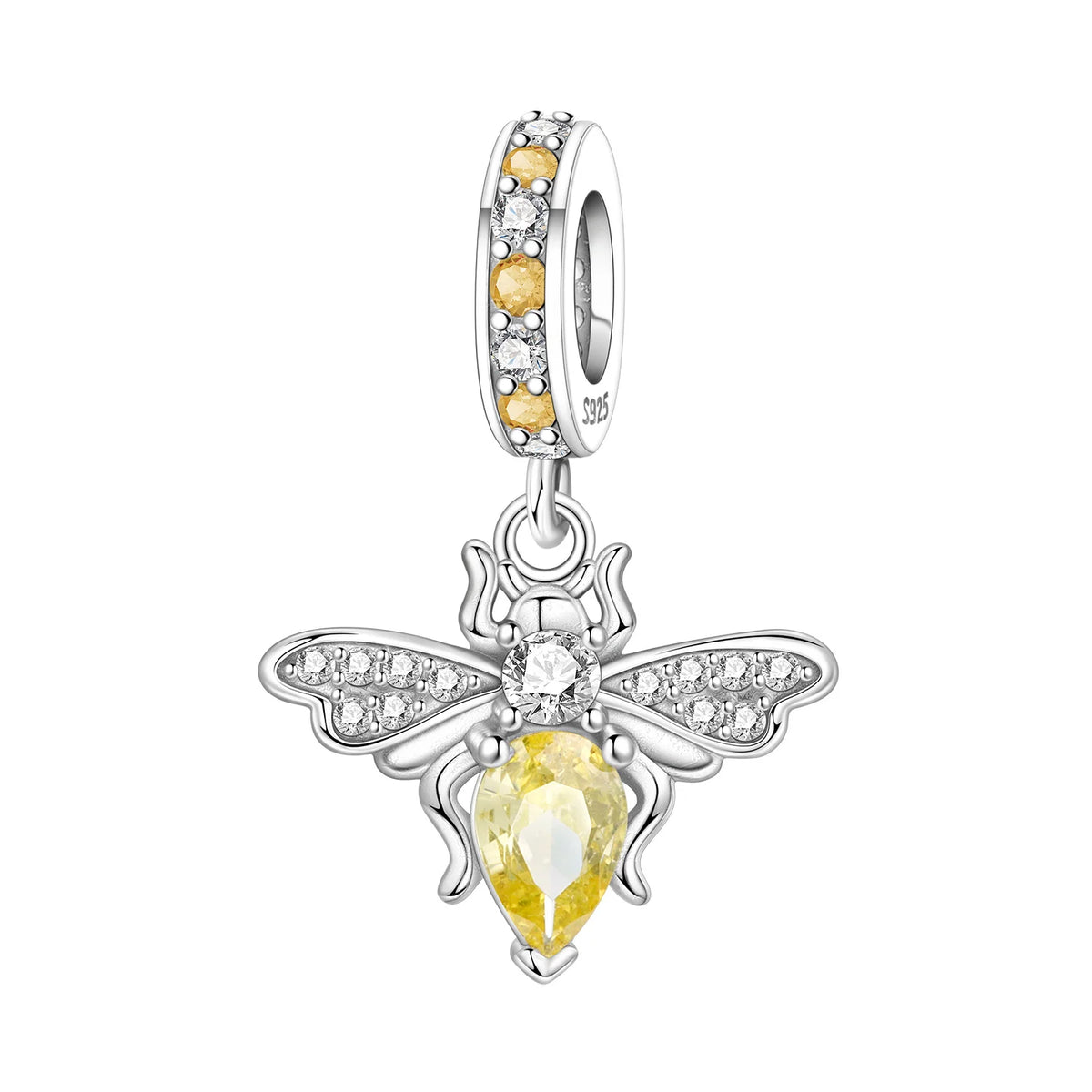 925 Sterling Silver Plated Bee Sunflower Butterfly Charm Pendant Fine Jewelry Women DIY Bracelet Necklace Birthday Party Gift
