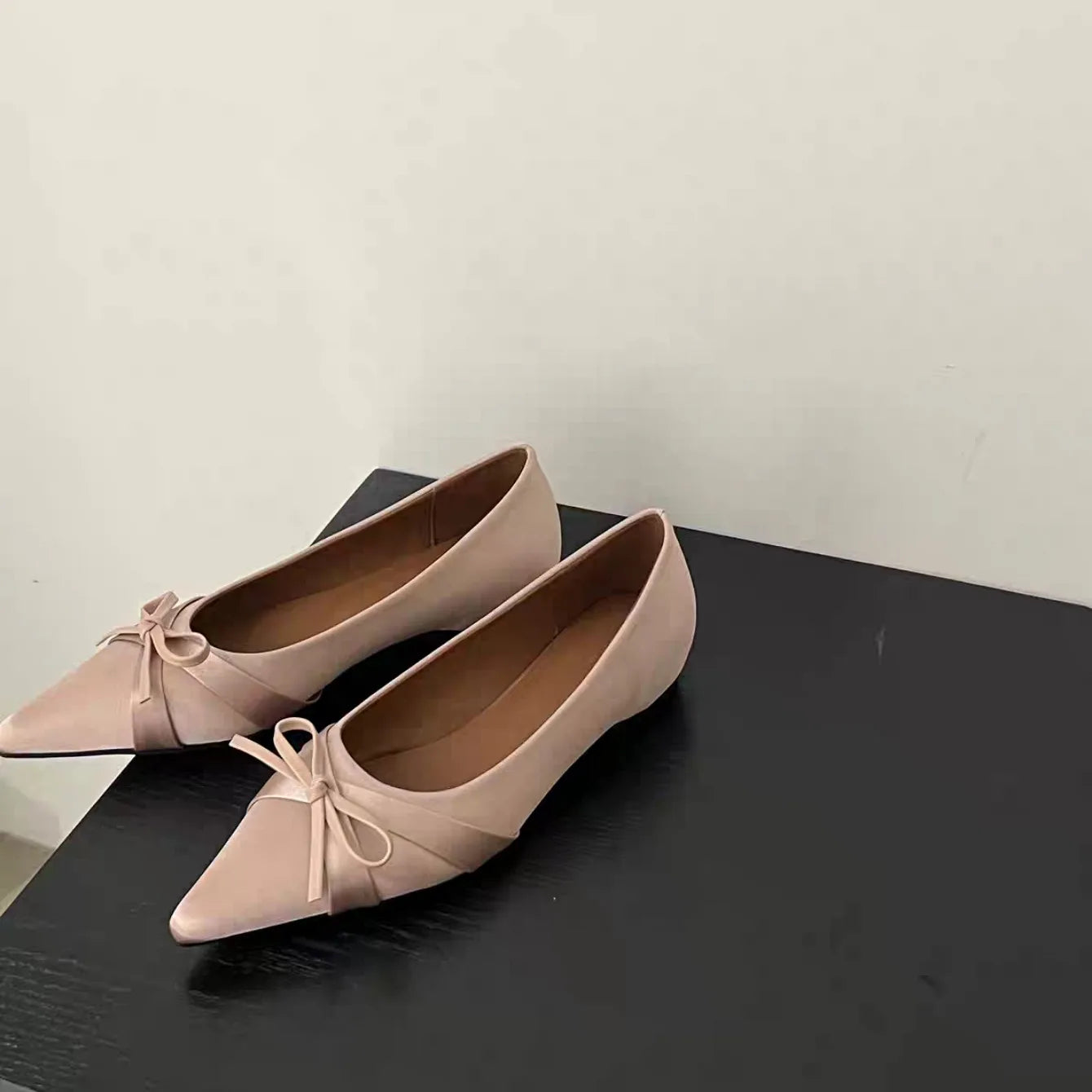 Women Flats 2024 New Bow Tie Flat Shoes for Women Ballerinas Pointed Toe Slip on Flat Lazy Loafers Casual Comfort Sneakers Women