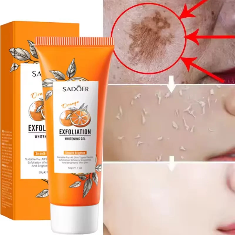 Orange Exfoliating Peeling Gel Facial Scrub Moisturizing Nourish Repair Scrubs Blackhead Removal Face Cleanser Korean Cosmetics