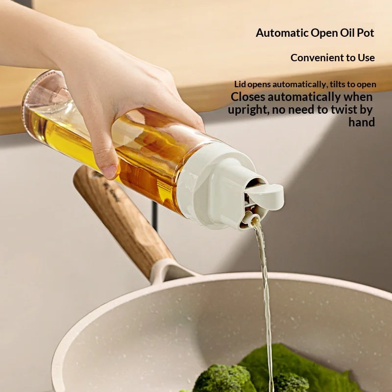 New Household Kitchen Soybean Vinegar Spice Bottle Set Glass Leakproof Aroma Spice Wine Dedicated Non-Hanging Oil Jar