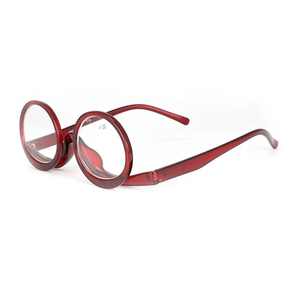 NONOR Makeup Readers Flippable Dual Lens Fashion Reading Glasses for Women Eyeglasses Diopter +1.0 +1.5 +2.0 To +4.0