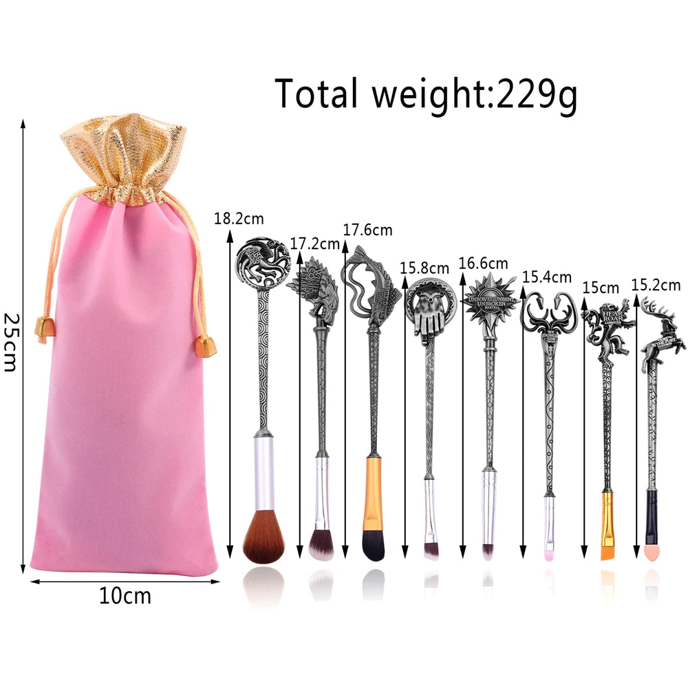 Movie Game of Thrones Hand of the King Song of Ice and Fire Makeup Brushes Set Foundation Blending Brush Female Makeup Tools