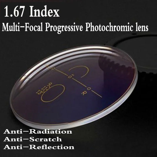 1.56 1.61 Photochromic Progressive Multifocal Reading Glasses Lenses for See Far and Near Colored Lenses for Eyes
