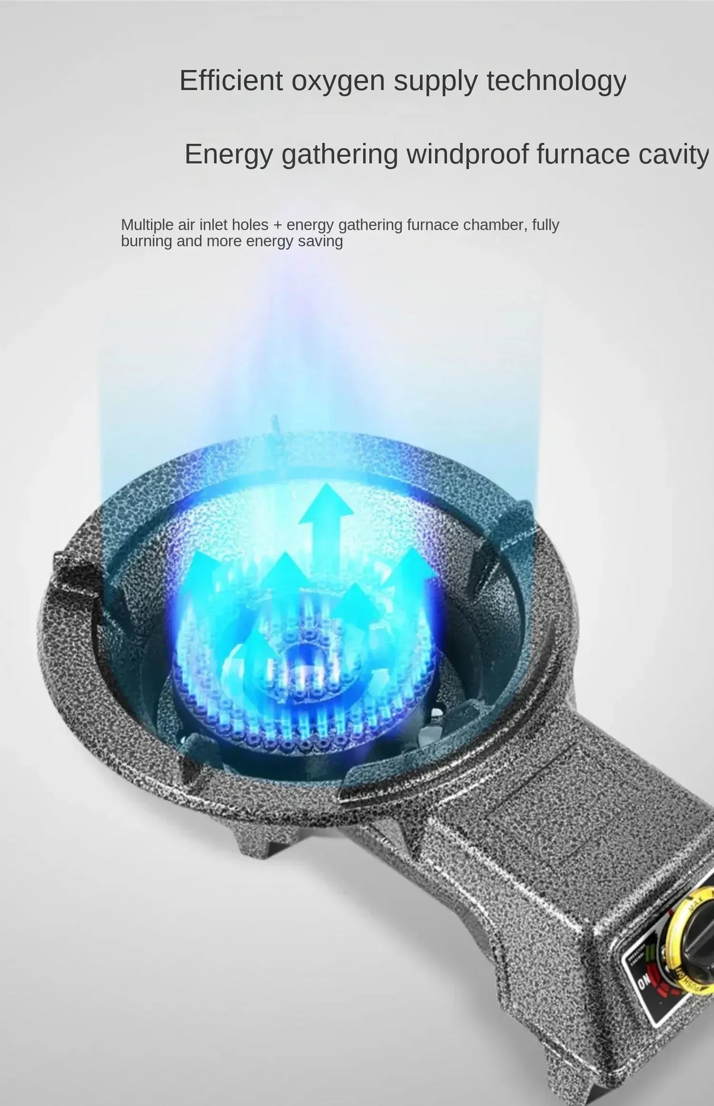 Powerful Gas Stove for Home and Commercial Cooking - Compatible with Natural Gas and LPG AD