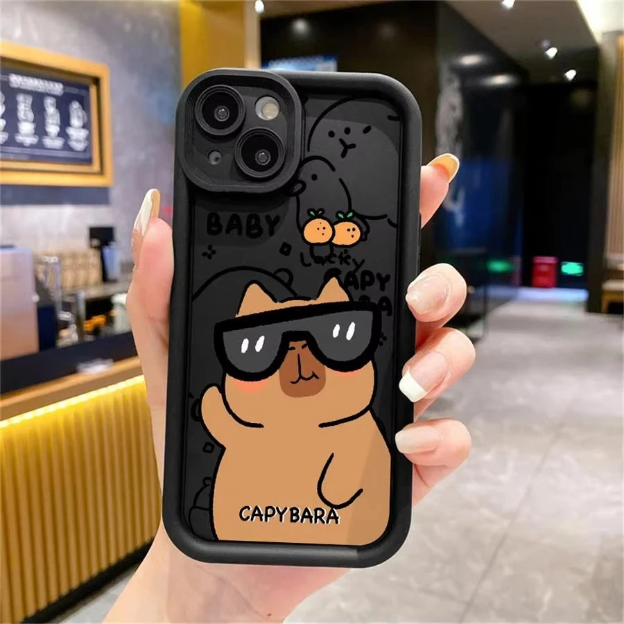 Cute Capybara Phone Case For Xiaomi Redmi Note 14 13 12s 12 11 10 9s 9 8 7 A5 Pro Plus 4G 5G Soft TPU Back Cover