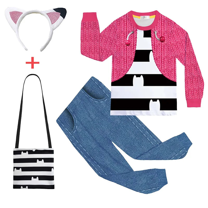 Halloween doll Clothes Kids Long sleeved Long Pants  2pcs Set Baby Girls Pajama Sets Comfortable autumn Sleepwear
