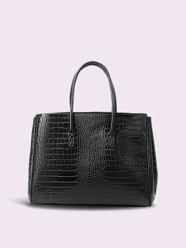 Luxury Leather Diaper Bag For Women Minimalist Design Handbag Elegant Classic Commuter Large Capacity Bag