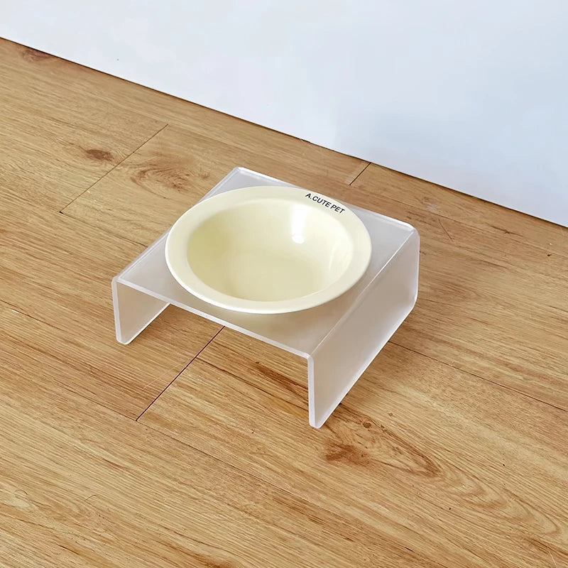 【E】Ceramic Pet Cat Bowl Pet Drinking Water Feeding Bowl Ceramics Cat Food Dog Food Utensils Cat Dog Pet Supplies Accessories