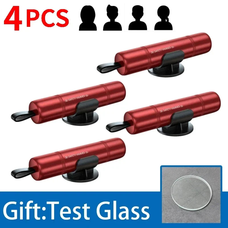 2 In 1 Car Safety Hammer Emergency Glass Breaker Cut The Seat Belt  High Hardness Tungsten Steel Rescue Tool Auto Accessories