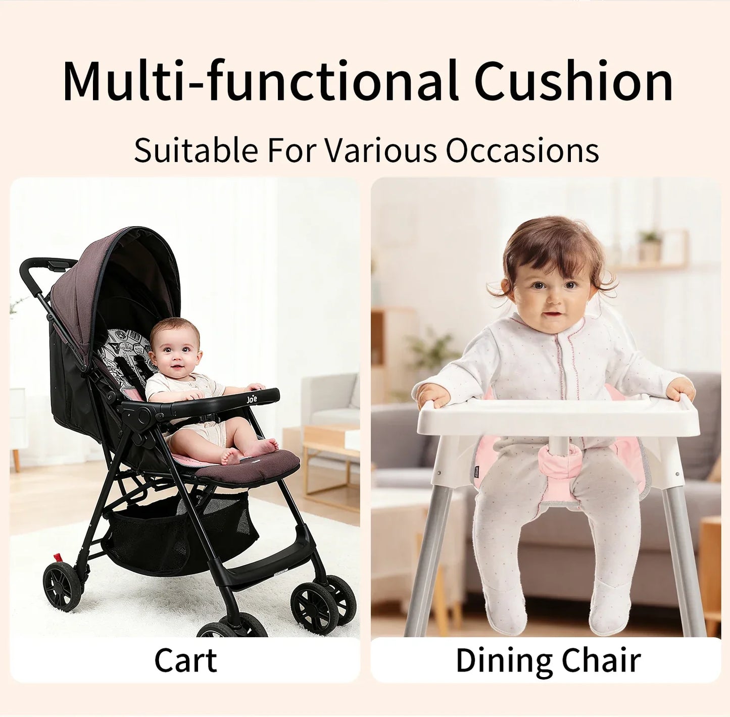 Safety Non-Slip Seat Protective Mat 3Layer Waterproof Stroller Cushion Skin-friendly Child Car Seat Multi-functional Diaper Pad