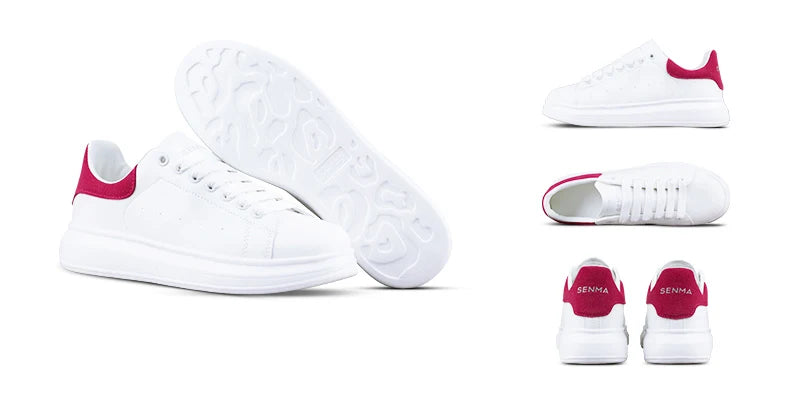 SENMA Luxury Design Sneakers For Men 2025 White Board-shoe Soft Women Walking Shoes Running Shoes Couples Sneakers Tennis shoes