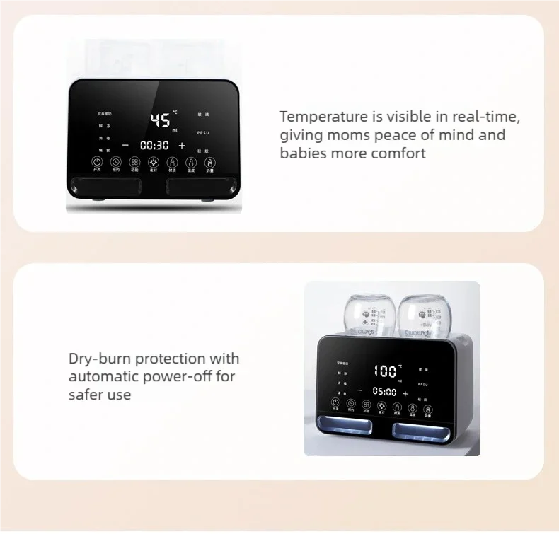 2026 NEW HOT Smart Milk Warmer Baby Bottle Thermos Multi-functional Quick Baby Products Breastmilk Warmer Bottle Sterilizer