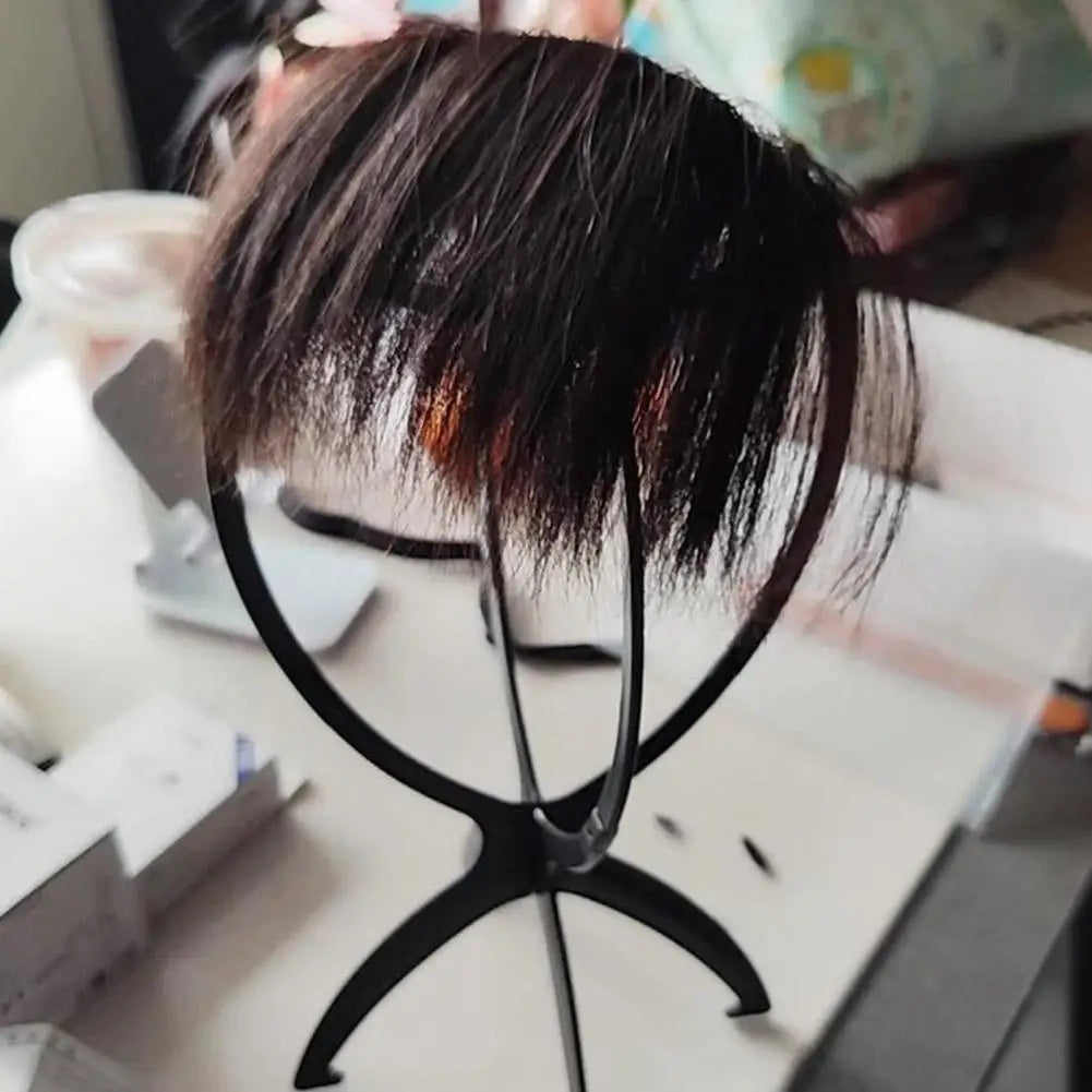 Portable Folding Wig Stand, Plastic Mannequin Head Holder for Hat & Hair Display   Adjustable 36x16Cm Wig Display Tool