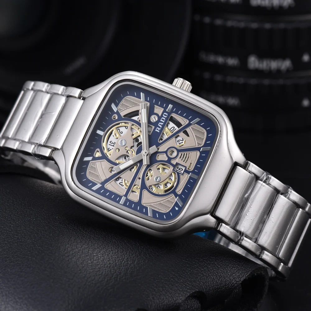 Elegant Unique Rado Original Brand Watches For Mens Classic Multifunction Quartz Watch Luxury Business AAA Male Clocks