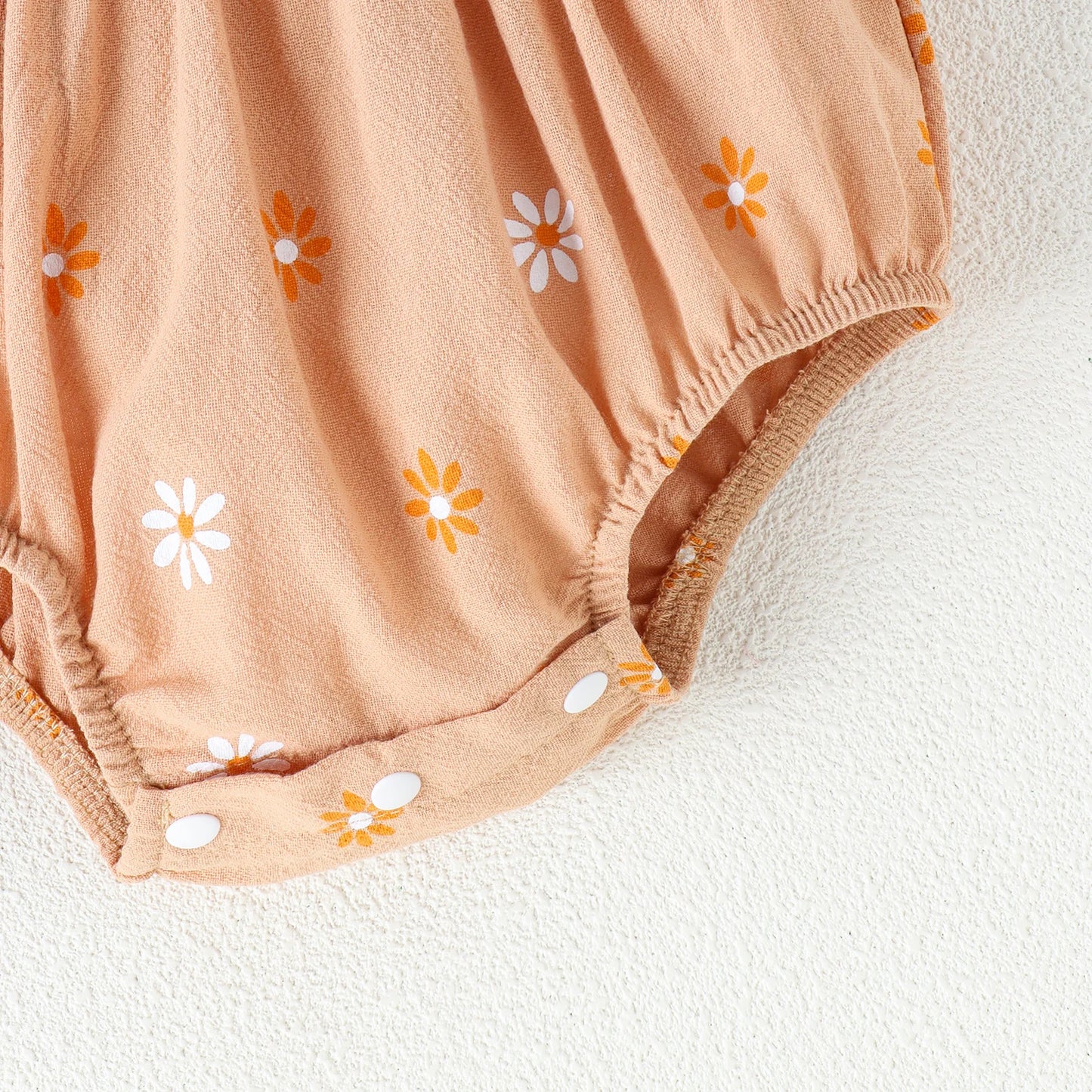 2PCS Summer 0-2 Years Old Comfortable Fashion Cute Baby Girl Multi-Color Printed Flower Jumpsuit + Bow Head Estimate