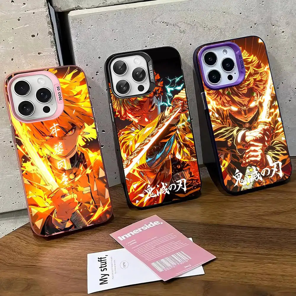 D-Demon Zenitsu S-Slayer Phone Cases For iPhone 17 16e 15 14 13 12 11 Plus Pro Max ProMax Colorful Covers