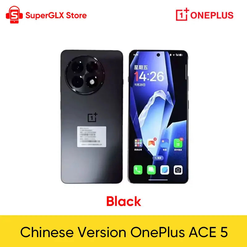 Oneplus Ace 5 Unlocked 5G Smartphone Snapdragon 8 Gen 3 6.78" AMOLED 120Hz Display 6415mAh 80W Charger 50MP Camera Android 15.0